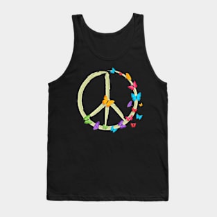 Butterfly Peace Symbol Tank Top